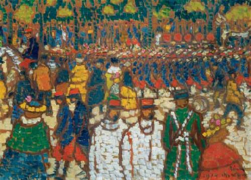 Jozsef Rippl-Ronai French Soldiers Marching oil painting picture